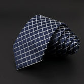 Gravata Executiva Xadrez Marinho SK025